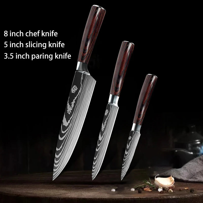 1-10PCS Chef Knife Set