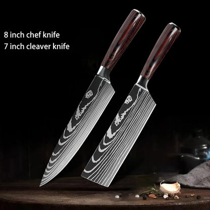 1-10PCS Chef Knife Set