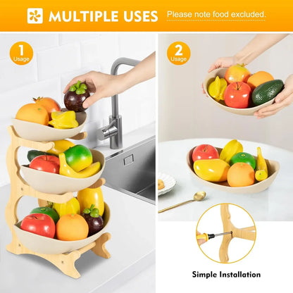 3 Tier Ceramic Fruit Basket