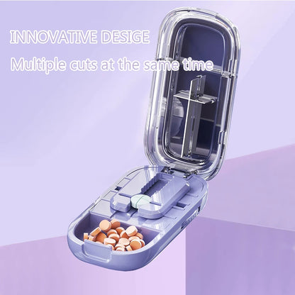 Adjustable Quarter Pill Cutter with Storage Box