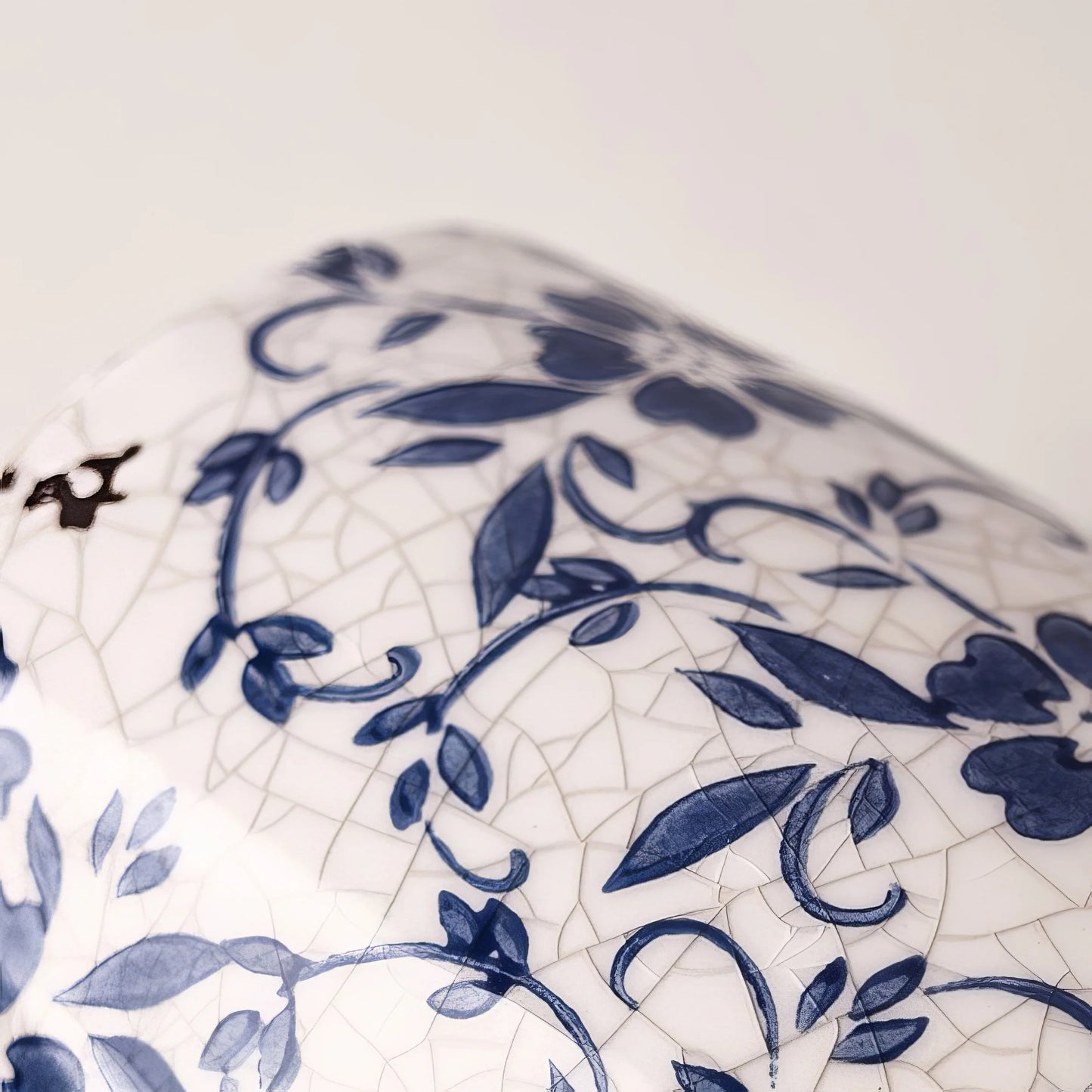 Vintage Ice Crackle Blue Flower Vase