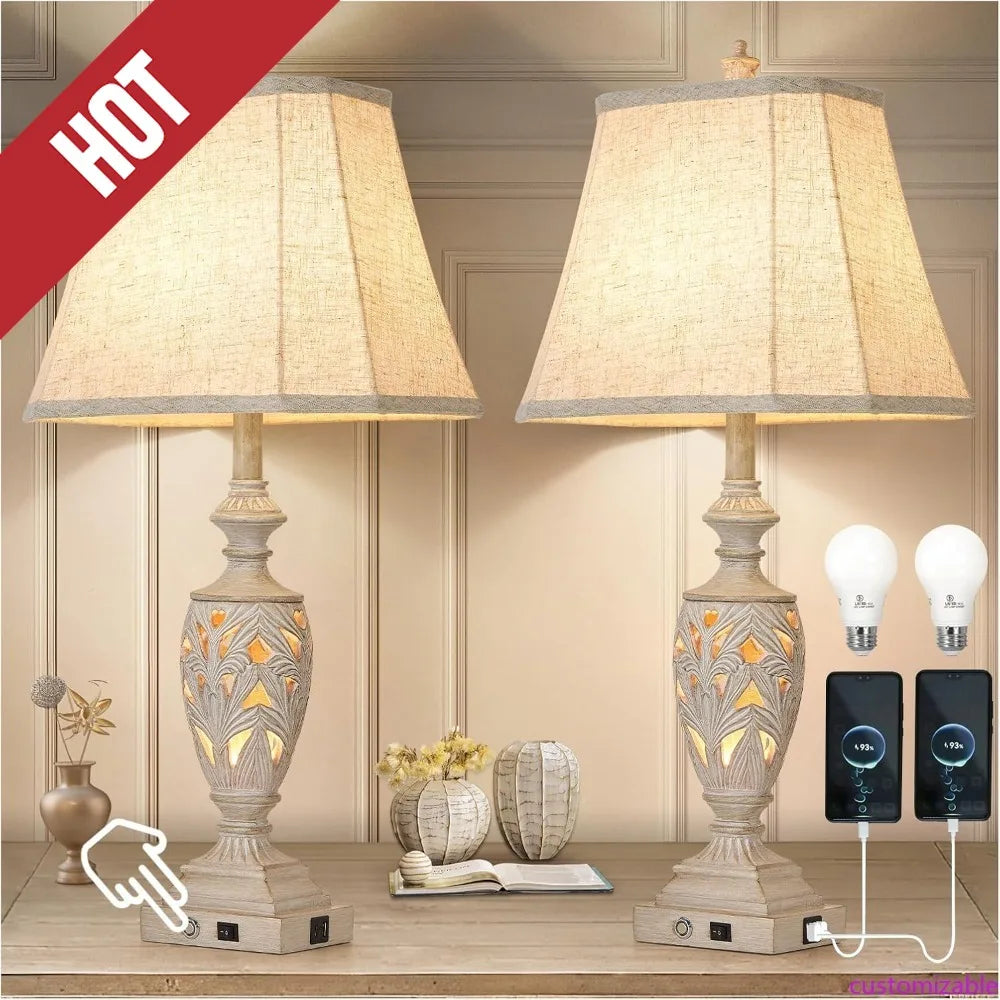 29.5"H Set of 2 Touch Control Traditional Table