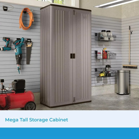 80.25" Mega Tall Heavy-Duty Resin Storage Cabinet