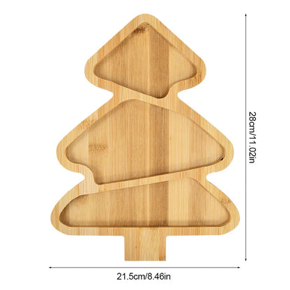Christmas Tray Wooden Tree or Bell