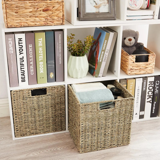 Hand-woven Seagrass Storage Baskets