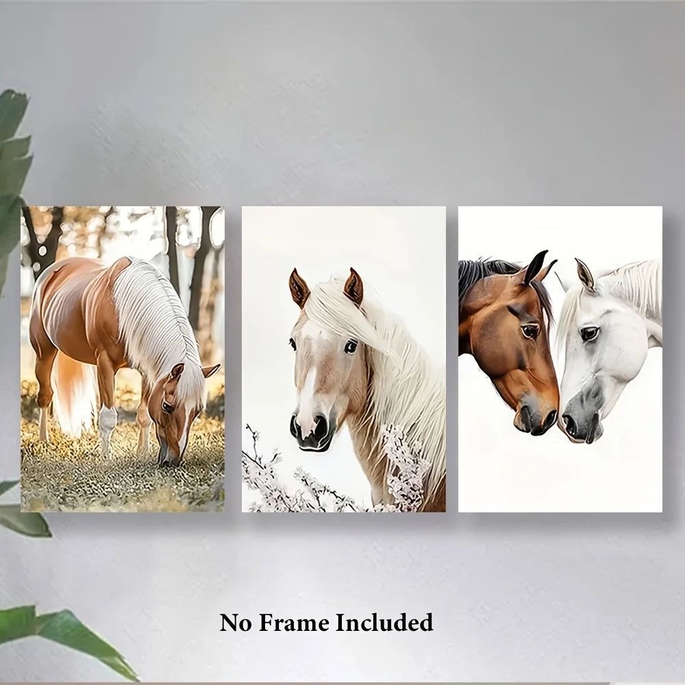 Graceful horses in nature