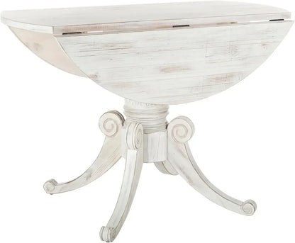 （XMSJ-Hot）Forest Traditional Antique White Drop Leaf Dining Table