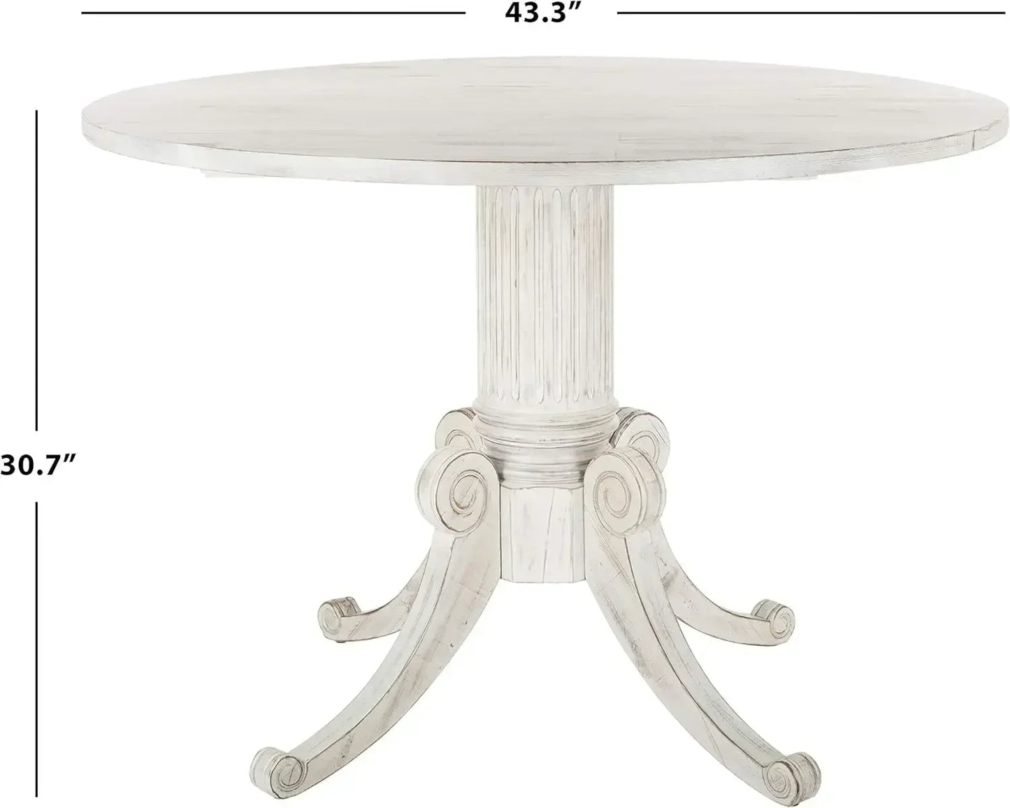 （XMSJ-Hot）Forest Traditional Antique White Drop Leaf Dining Table