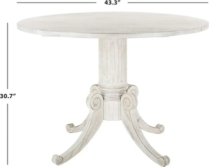 （XMSJ-Hot）Forest Traditional Antique White Drop Leaf Dining Table