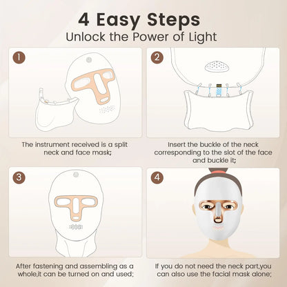 Red Light Therapy Mask for Face & Neck