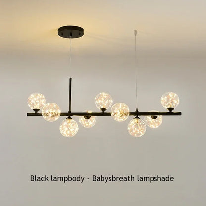 Modern Glass Ball Ceiling Chandelier for Table Dining Living Room Kitchen Island Pendant Lamp Home Decor Indoor Lighting Fixture