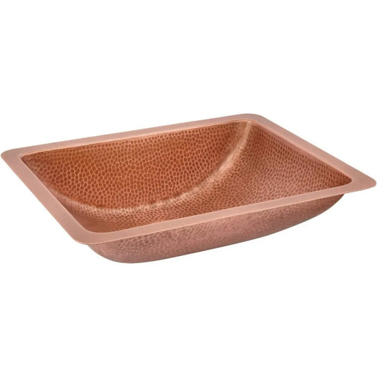 Hammered Copper Undermount Bathroom Sink