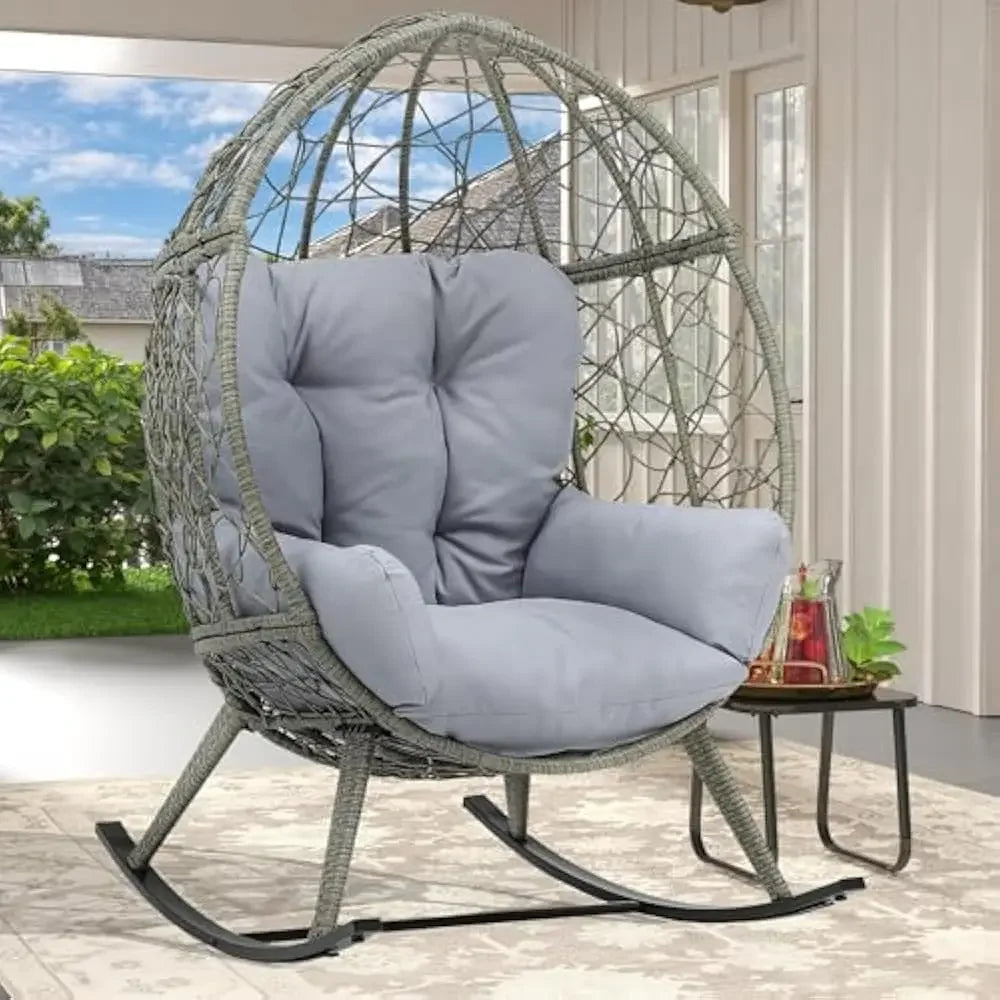 Wicker Rocking Egg Chair