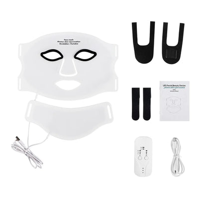 Silicone LED Mask Face With Neck 7 Colors