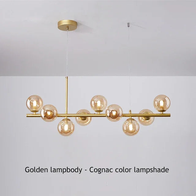 Modern Glass Ball Ceiling Chandelier for Table Dining Living Room Kitchen Island Pendant Lamp Home Decor Indoor Lighting Fixture
