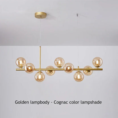 Modern Glass Ball Ceiling Chandelier for Table Dining Living Room Kitchen Island Pendant Lamp Home Decor Indoor Lighting Fixture