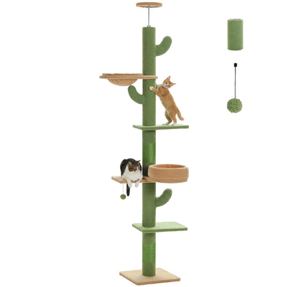 Adjustable Height Cactus Cat Tree Indoor