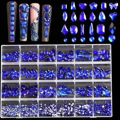 1 box of multi -shaped 3D nail diamond kits