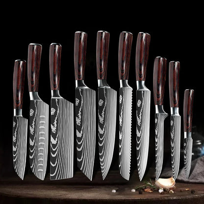 1-10PCS Chef Knife Set