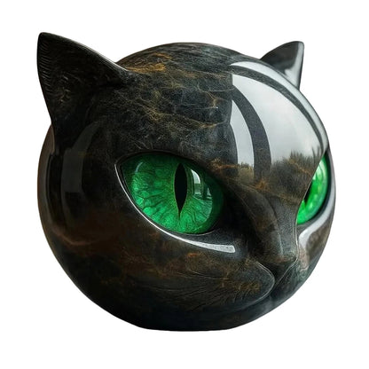 Luxury Black Cat Stone Sculpture