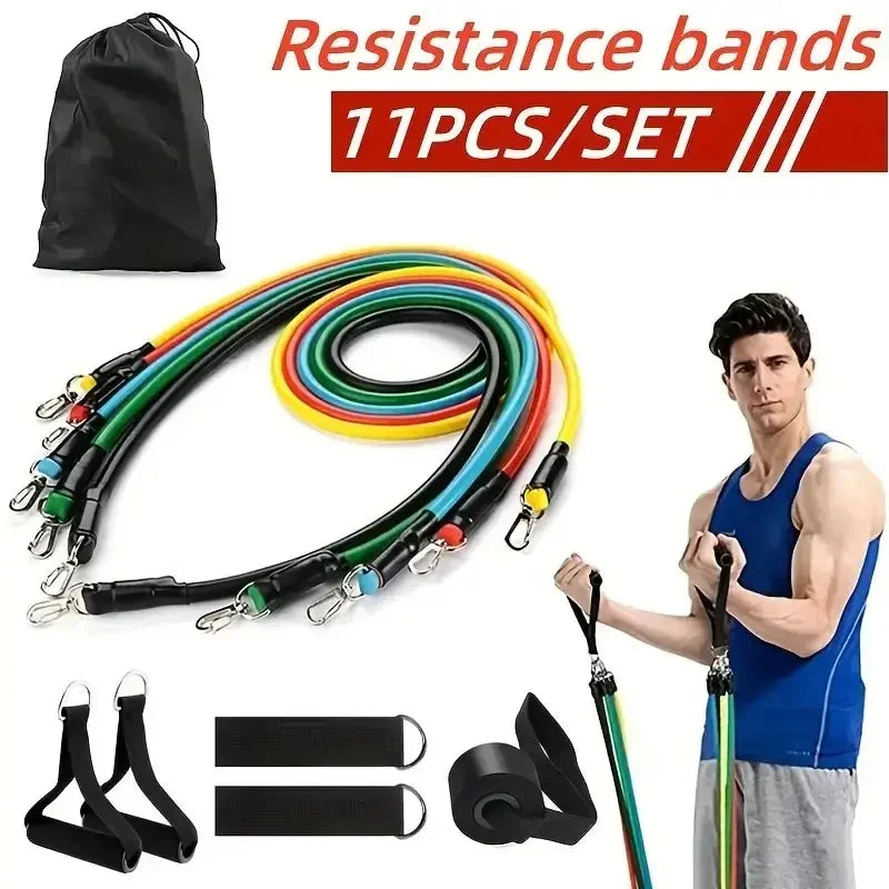 11 Pcs/Set TPE Resistance Band Set