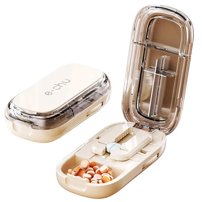 Adjustable Quarter Pill Cutter with Storage Box