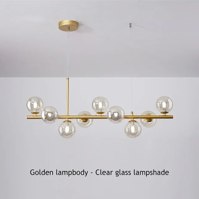 Modern Glass Ball Ceiling Chandelier for Table Dining Living Room Kitchen Island Pendant Lamp Home Decor Indoor Lighting Fixture
