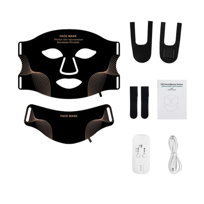Silicone LED Mask Face With Neck 7 Colors