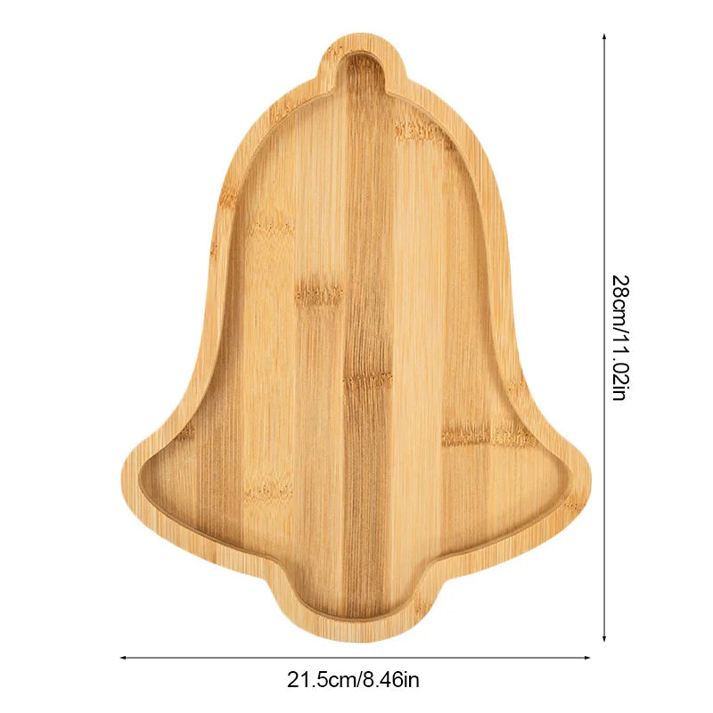 Christmas Tray Wooden Tree or Bell