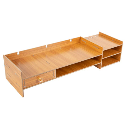 Wood Computer Monitor Stand Riser With Drawer Ergonomic Height Monitor Stand for Laptop Office Desk Accessories Computer Holder
