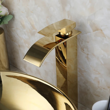 Gold Ceramic Luxury Bathroom Sink Set