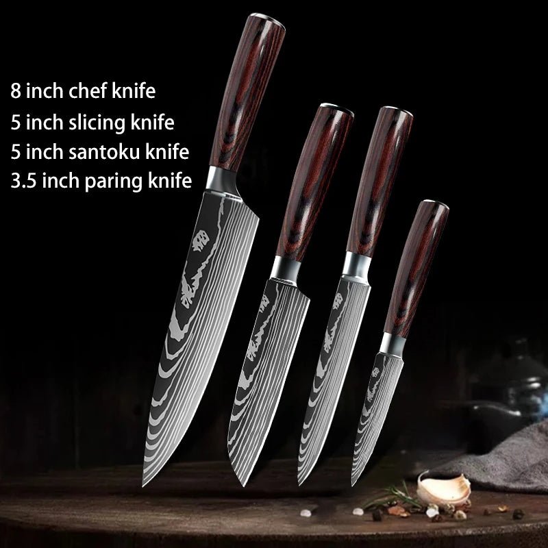 1-10PCS Chef Knife Set