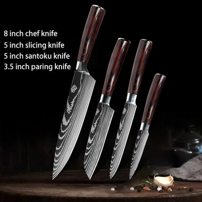 1-10PCS Chef Knife Set
