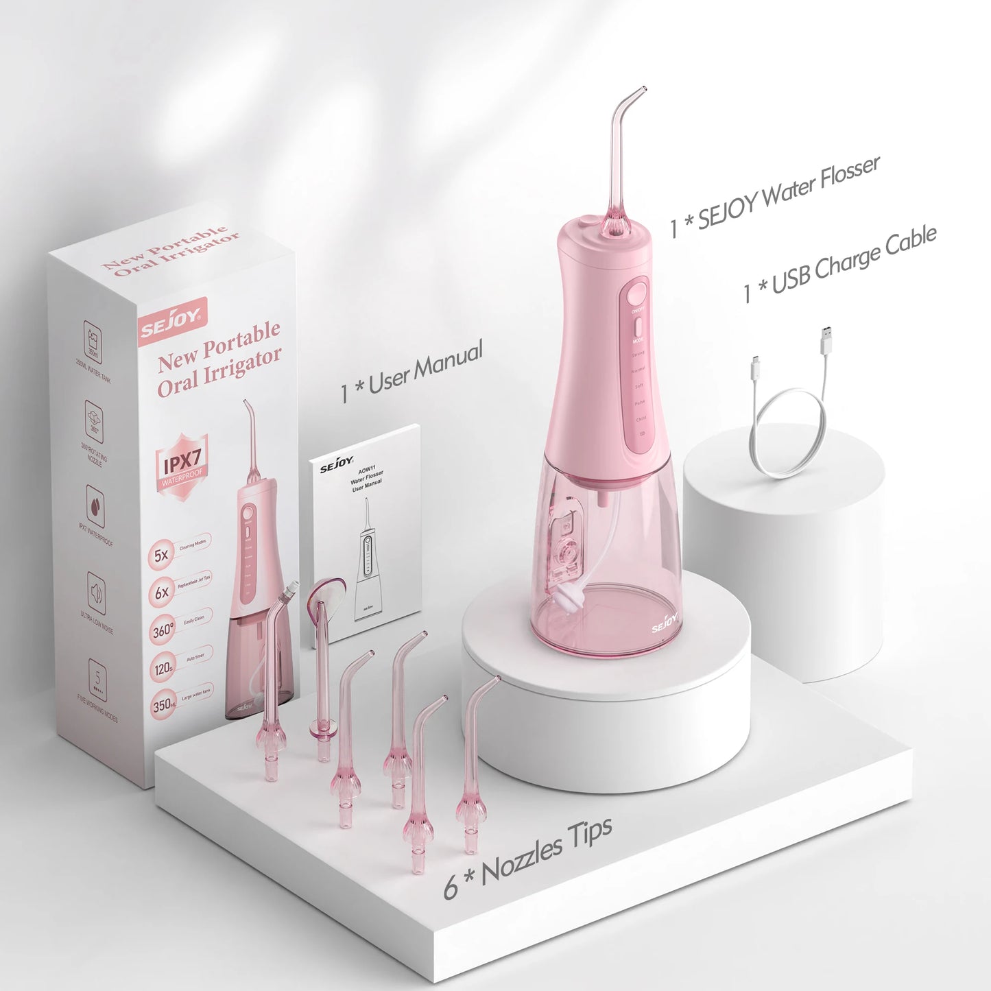 Dental Cordless Water Flosser for Teeth Cleaning