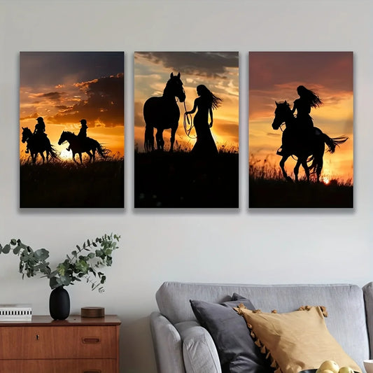 2D Flat, 3pcs Frameless Wall Art Prints