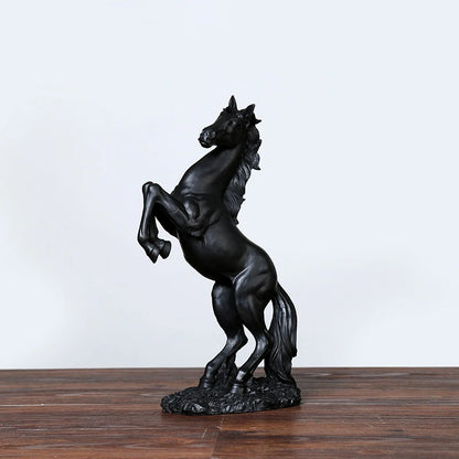 Resin Statue Golden White Black Horse Figure Nordic Abstract Ornaments Figurines For Interior Sculpture Room Home Decor