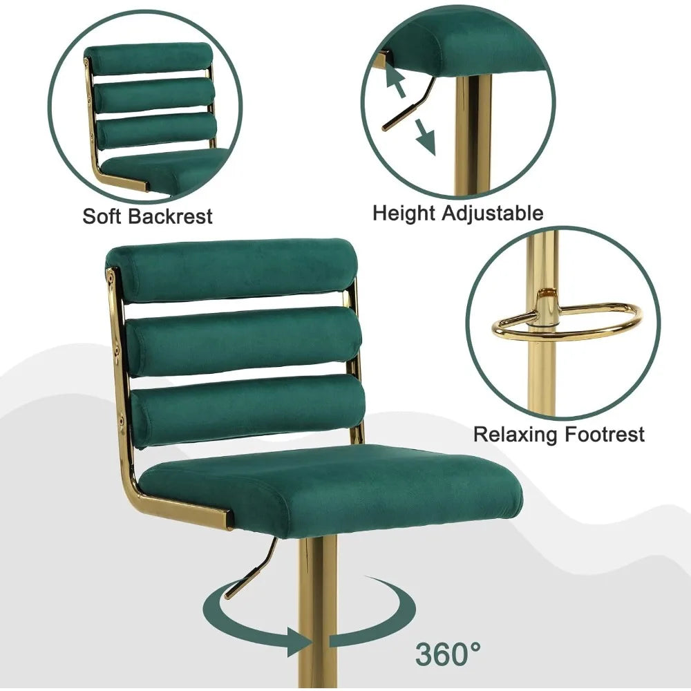 Modern Swivel Bar Stools Set of 2