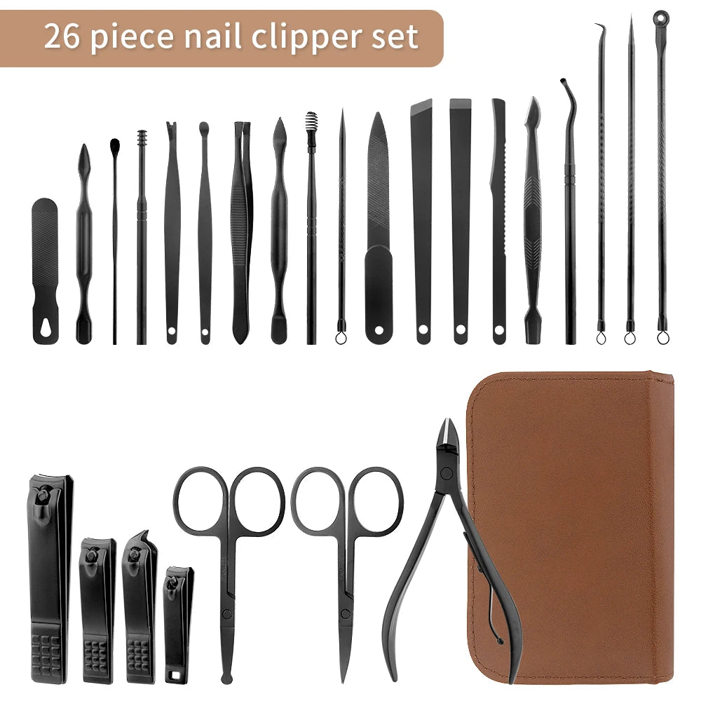 26 pieces brown nail kit