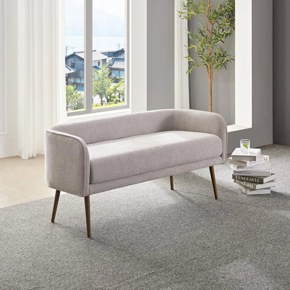 Bedroom Bench with Low Back