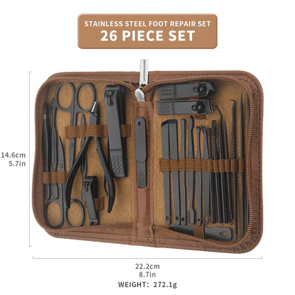 26 pieces brown nail kit