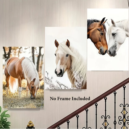 Graceful horses in nature