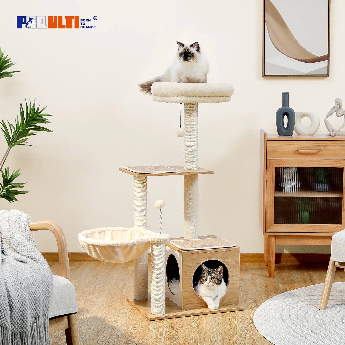 Modern Cat Tree for Indoor Cats