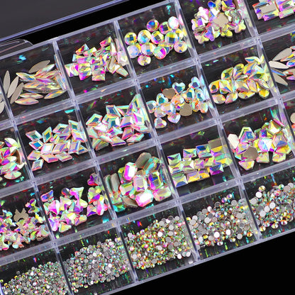 1 box of multi -shaped 3D nail diamond kits