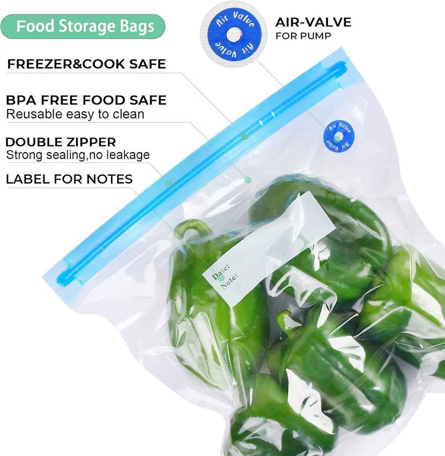 Reusable Sous Vide Bags 27Pc