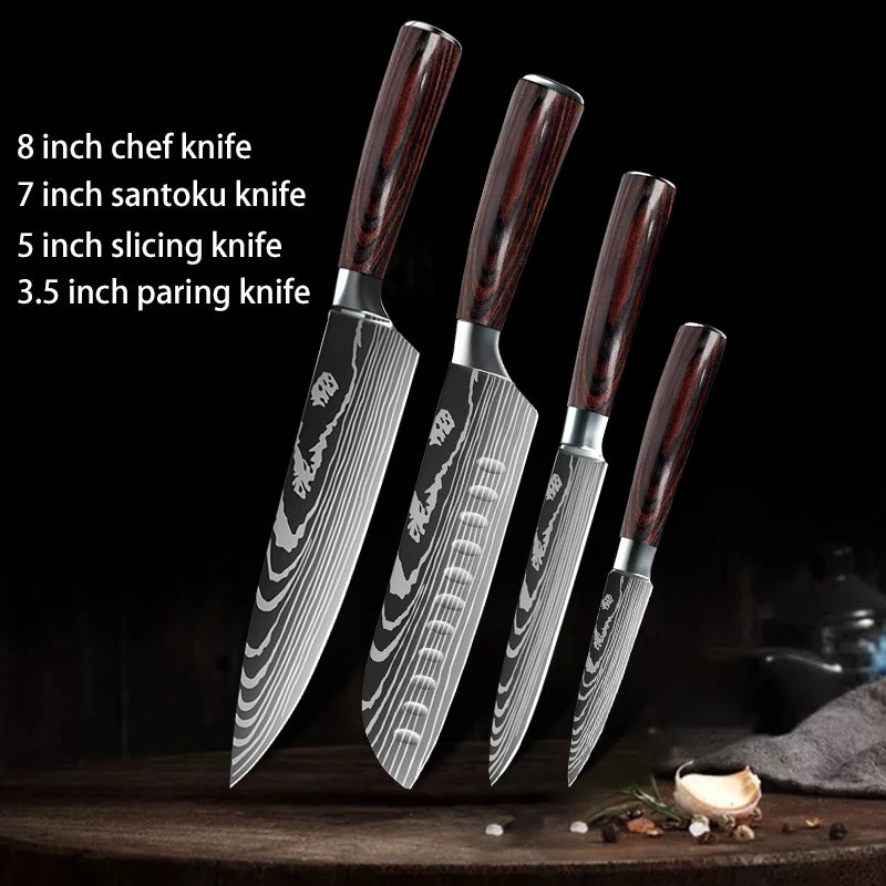 1-10PCS Chef Knife Set