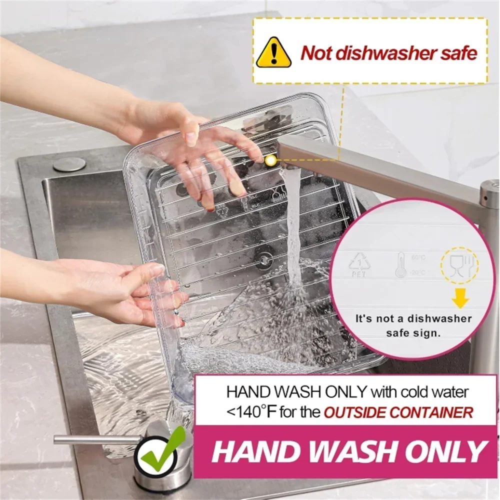 Divided Serving Tray with Lid and Handle