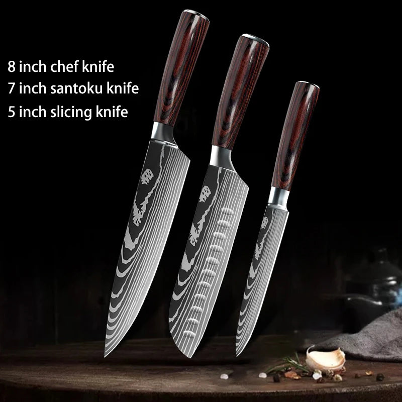 1-10PCS Chef Knife Set