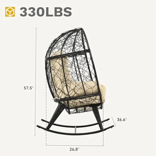 Wicker Rocking Egg Chair
