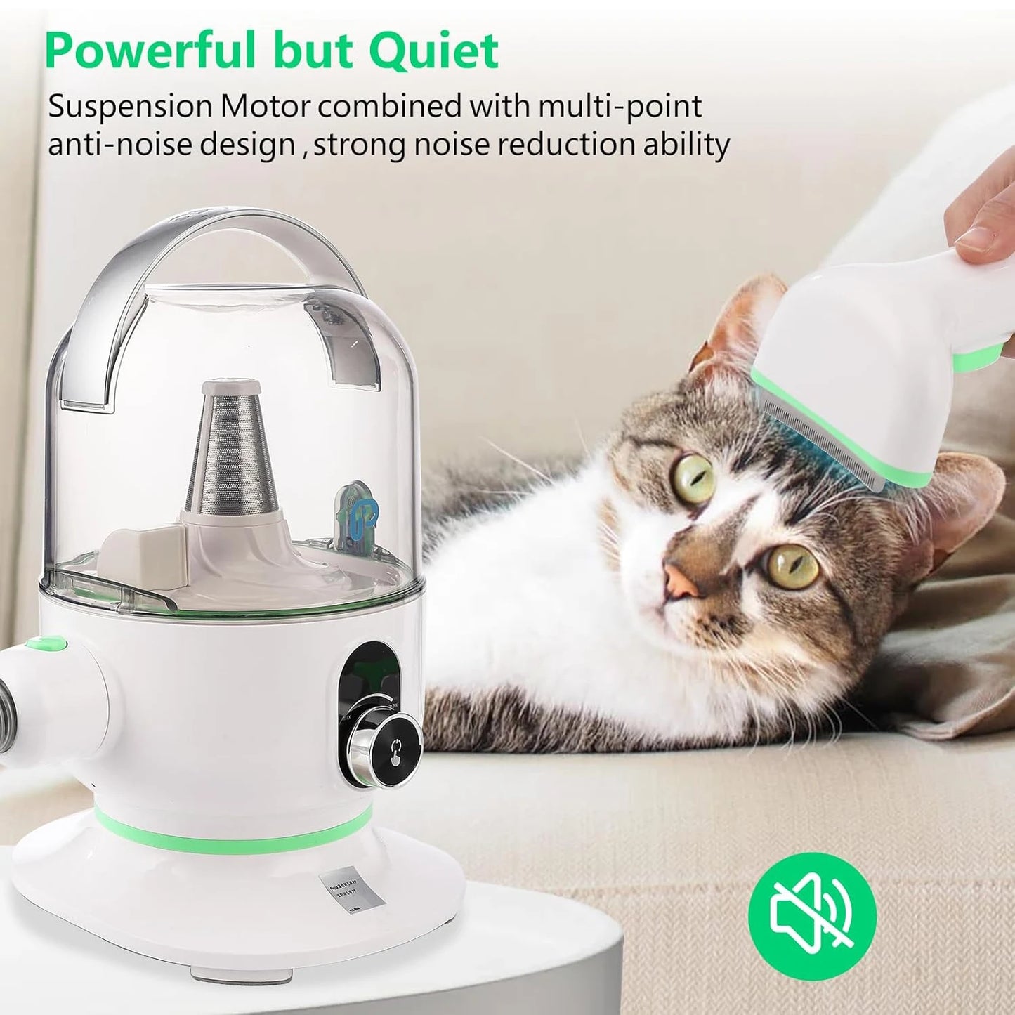 Pet Grooming Kit with 2L Vacuum Suction 99% Pet Hair