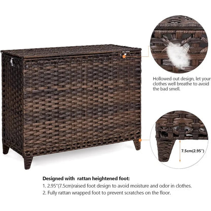 Laundry Hamper with 4 Removable Liner Bags